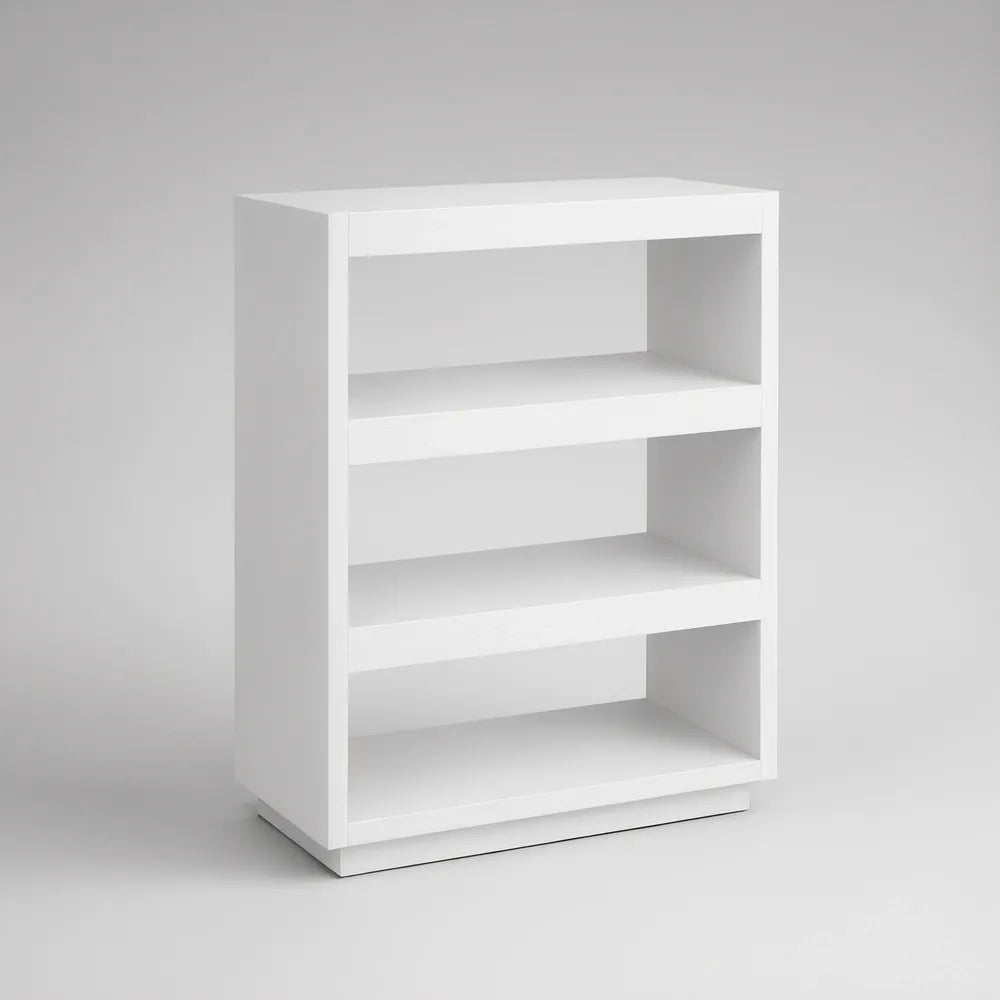 Biały regał stojący z 3 otwartymi półkami, MDF, 60 x 30 x 90 cm