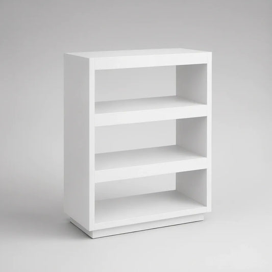 Biały regał stojący z 3 otwartymi półkami, MDF, 60 x 30 x 90 cm